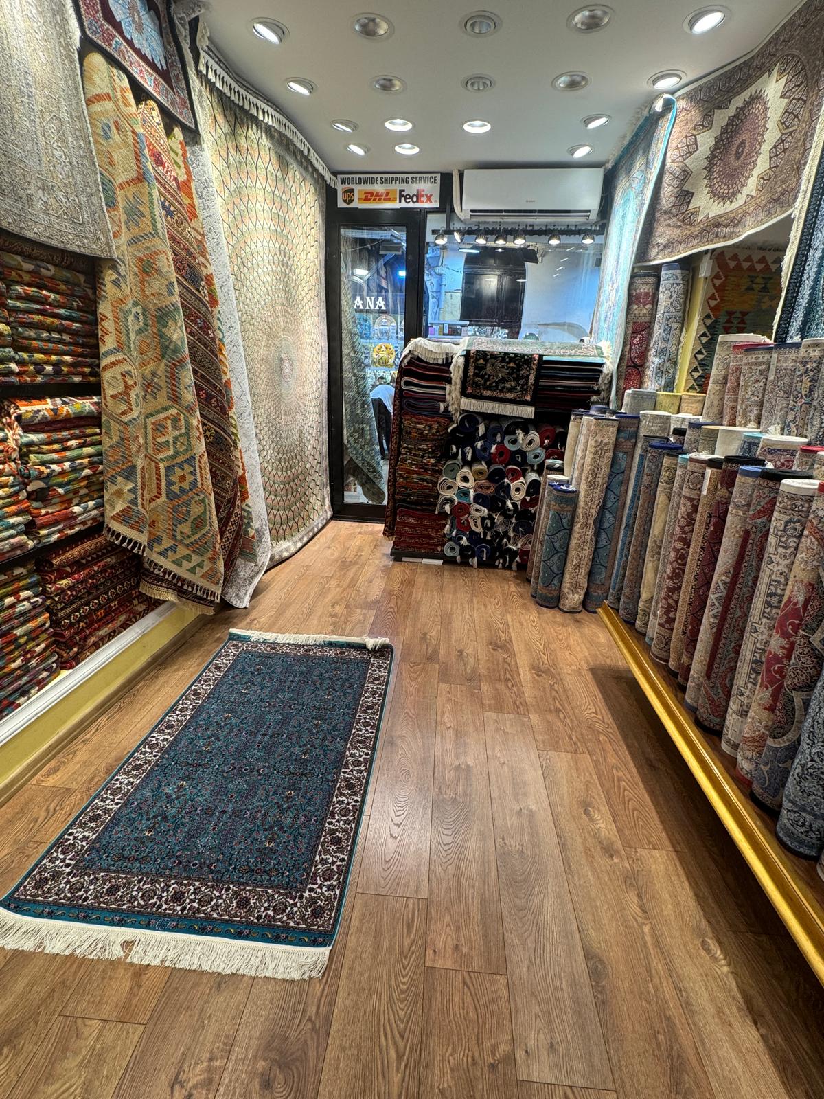 Carpets inside the gallery